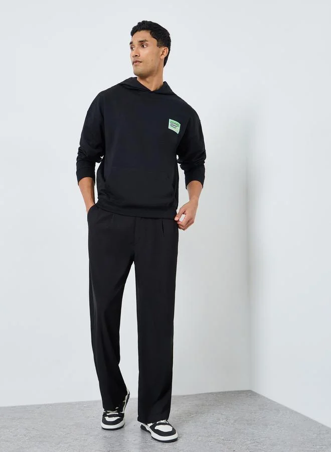 ستايلي هودي مطبع بطبعة جرافيك